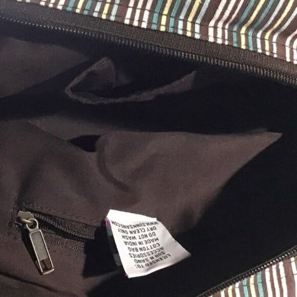 Chester Handbag Purse Satchel Mixed Prints Yellow Brown Cream Green Blue Retro - Picture 7 of 13